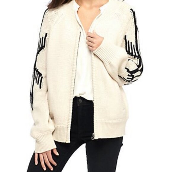 Jen’s Pirate Booty Thunderbird Bomber Sweater Jacket M/L - Picture 2 of 7